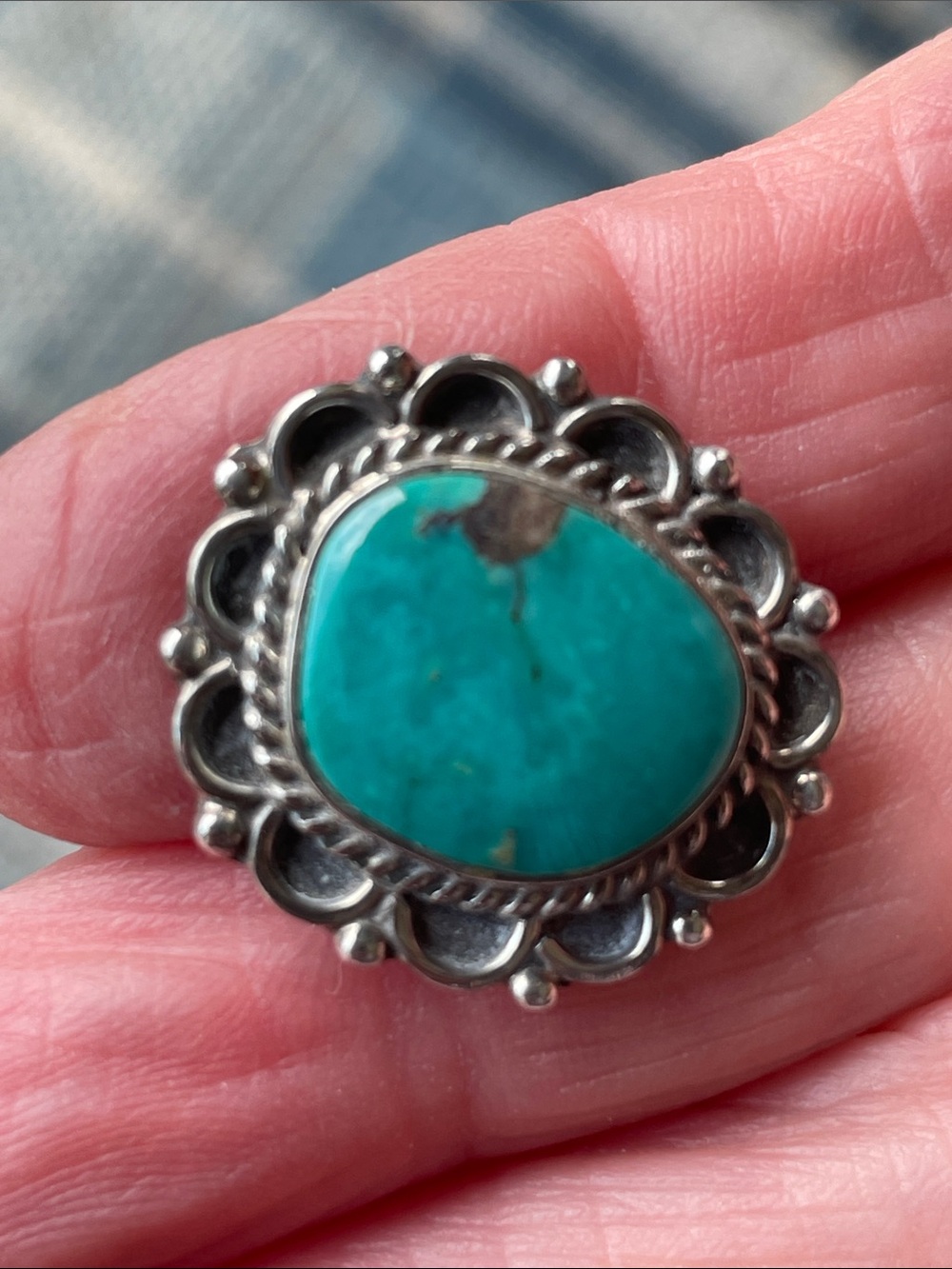 Turquoise & Sterling Earrings - Picture 6 of 7